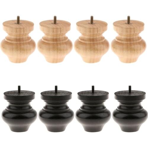 Wood Furniture Legs Sofa Couch Chair Bed Ottoman Cabinet Legs 4 Pcs