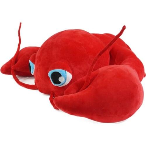 Dorimytrader Pop 100cm Cute Soft Animal Crayfish Plush Toys Stuffed Anime Red Lobster Pillow Cartoon Doll Baby Gift 39'' DY61697