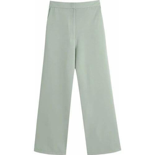 Elegant Solid Maxi Straight Pants DLZK061