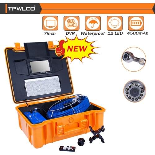 Drain Pipe Industrial Endoscope with 12pcs LED 25MM Waterproof Lens for Underwater Borescope Sewer Camera Inspection 20M