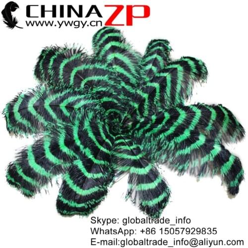 CHINAZP Factory Size 70-75cm (28-30") 50pcs/lot Hot Sale Kelly Green and Black Ostrich Feathers Centerpiece Decorations