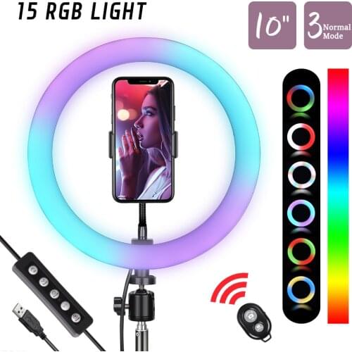 10inch LED Ring Light Photography Selfie Ring Lighting with Tripod Stand for Smartphone Youtube Makeup Video Studio Ring Lamp