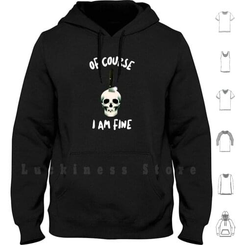 Of Course I Am Fine Skull Knife Depression Anxiety hoodies I Am Fine Of Course Of