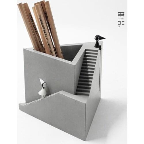 Monument Valley Surrounding Creative Personalized Pen Container Multi-functional Cement Storage Box Office