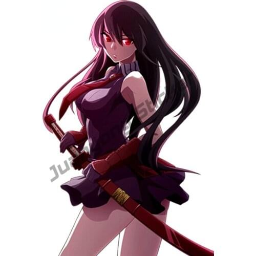 Cartoon Car Stickee Japanese Anime Akame Ga Kill! Akame Render Bumper Window Phone Trunk Cover scratches Accessories KK13x8cm