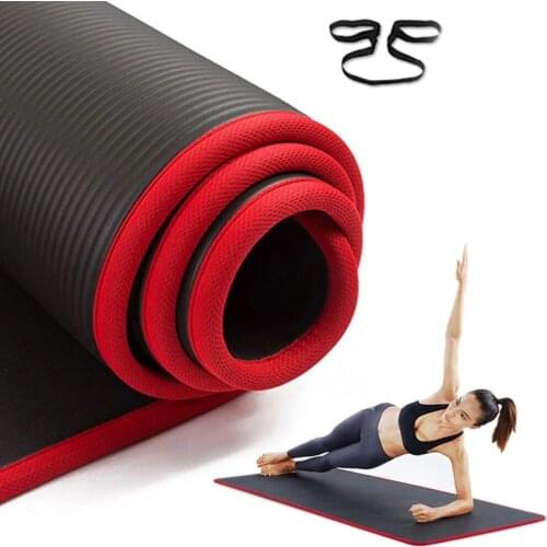 Non-Slip Yoga Mat 183cm*61cm Thickened NBR 10mm Gym Mats Sports Indoor Fitness Pilates Yoga Pads Portable Golding Esterilla