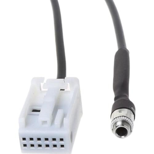 New Car Aux Audio Cable Adapter 12pin Female Interface Wire For Radio CD Player