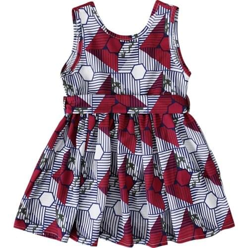 1-6Y Girls Casual Dress Toddler Baby Kids Girls African Dashiki 3D Digital Print Princess Dress Girls Clothes الأطفال فساتين