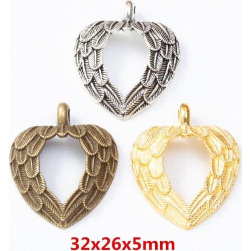 20 pieces of retro metal zinc alloy love pendant for DIY handmade jewelry necklace making 7941