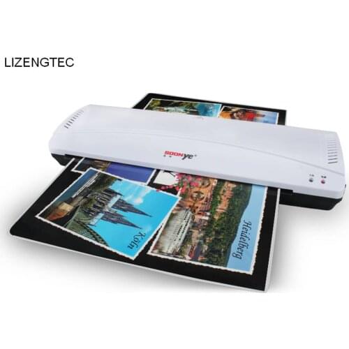 Free Shipping LIZENGTEC Professional Office Hot and Cold Roll Laminator Machine for A3 /A4 Paper Document Photo