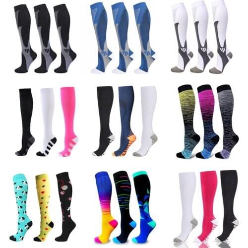 Dropshipping Compression Socks Men Women Athletic Golf Tube Best Graduated Nursing Socks Fit Pregnancy Outdoor Hiking Climbing