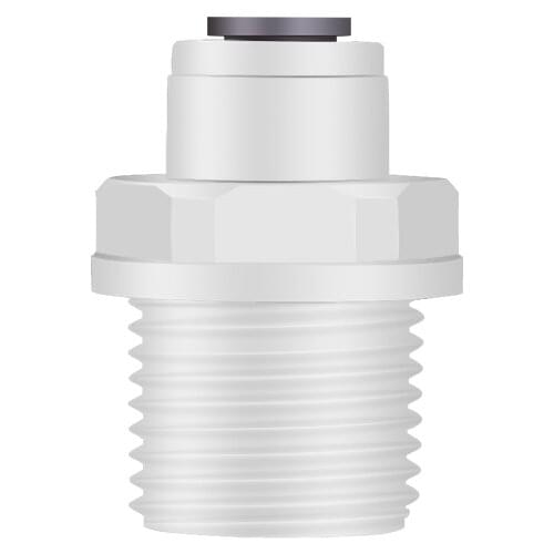 1/4" OD Tube - 1/2" Male Thread Straight PE Pipe Fitting Hose Quick Connector Aquarium RO Water Filter Reverse Osmosis System
