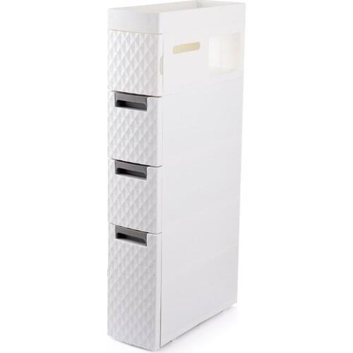 Athroom Quilted Racks Plastic Floor-standing Multi-layer Toilet Gap Holder Bathroom Toilet Side Storage Cabinet Bathroom