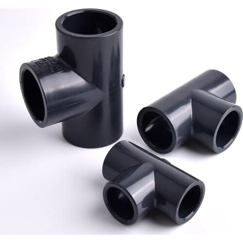 Inner Diameter 20~63mm UPVC Pipe Tee Connector Irrigation System Hydroponics Planting Frame Plastic 3-Way Tee Socket Joint