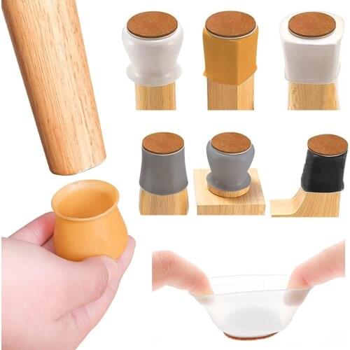 10pcs Silicon Furniture Leg Protection Cover Table Feet Pad Floor Protector for Protection Anti-slip Table Legs Chair Leg Floor