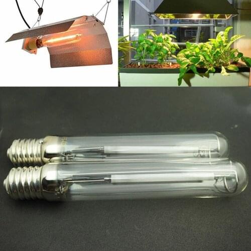2 x HPS Son T Sodium Grow Lamp E40 Light Bulb High Pressure Tubular - 400 Watt