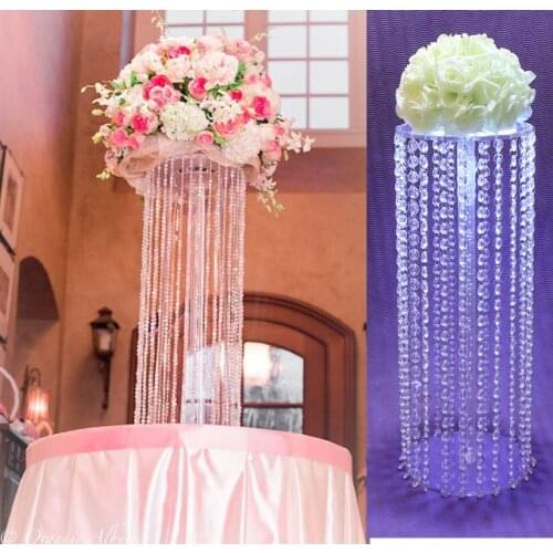 50cm(H) acrylic crystal wedding Table centerpiece flower stand wedding event decoration