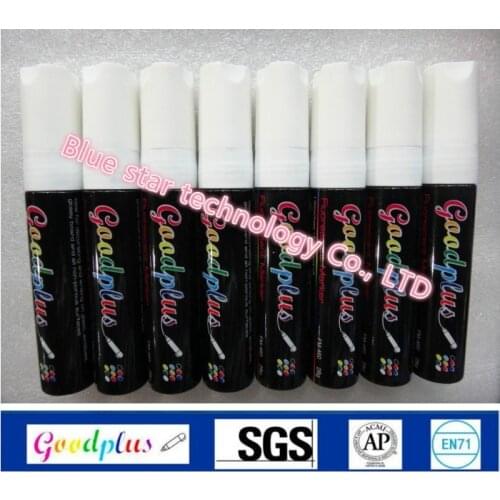 Flashcolor Neon Fluorescent Liquid Chalk Marker Pen Board Sign 15mm White 8pcs