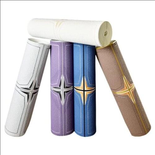 Beibehang Modern minimalist deer velvet square soft bag non-woven wallpaper Living room TV background walls bedroom 3d wallpaper