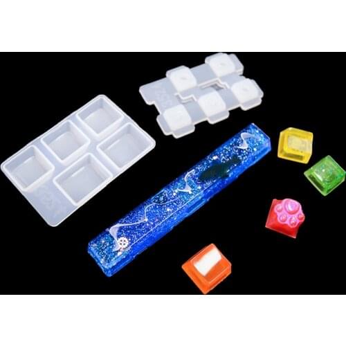 DM176 Keycap Mold Game Mechanical Keyboard Epoxy Resin Silicone Mould Key Puller Computer PC Gamer DIY Crafts Handmade Art