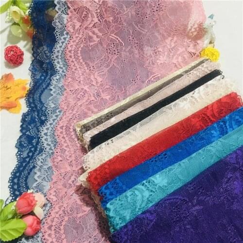 NO3043 Elastic Lace Bandage, 24cm wide, variety of colors, Sewing Accessories, Extensible French lace fabric