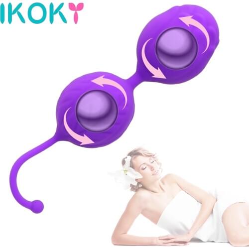 IKOKY Vaginal Tight Exercise Machine Kegel exercise trainers Silicone Smart Ball Sex Toys for Women Kegel Ben Wa Ball