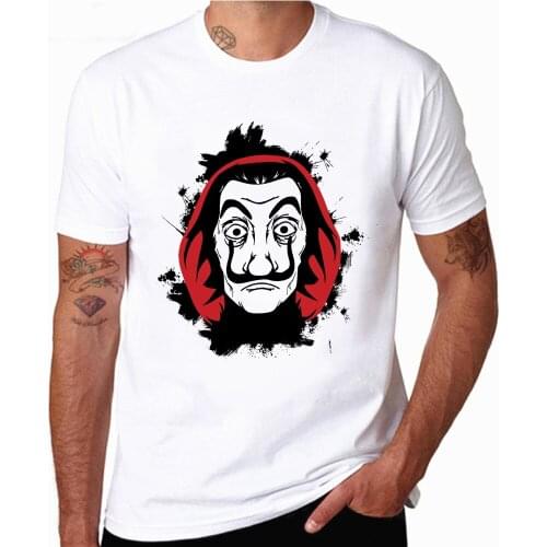La Casa De Papel Mens T Shirts Money Heist TV Male Short Sleeve Tshirts for Boys House of Paper T-Shirt Men Tees T Shirt