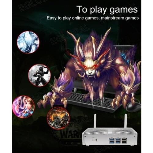 EGLOBAL Intel celeron 2955U mini pc cheap item DDR3 8GB RAM CPU processor HDMI VGA port