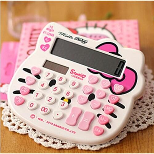 New Cute Cartoon Basic Electronic Calculator 12 Digitals