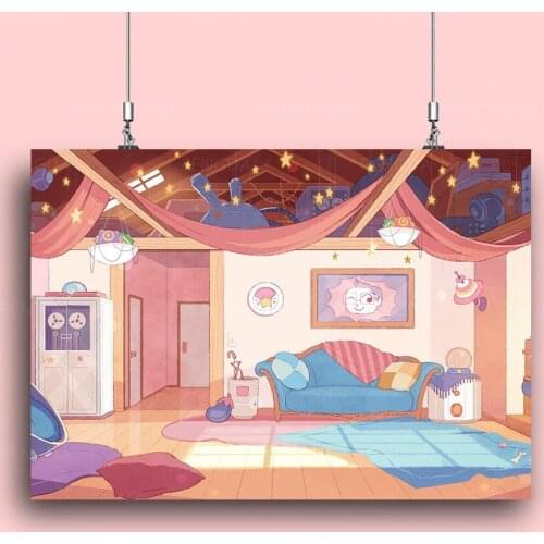 Prints Home Decor Furniture Canvas Painting Girl Dormitory Wall Art Modern Modular Anime Pictures Living Room Poster No Framed