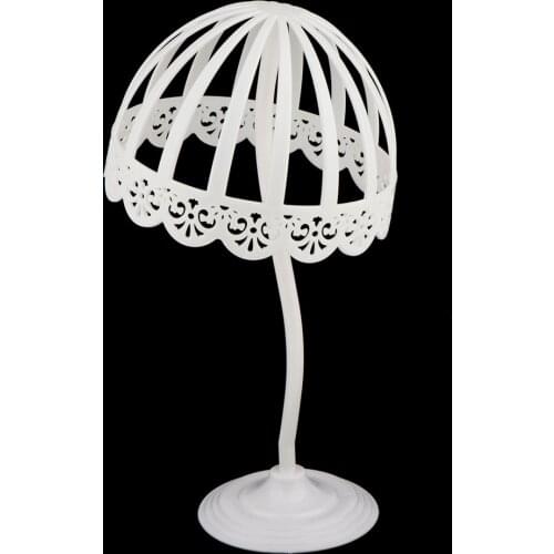 Plastic Hat Sports Cap Storage Drying Display Holder Hair Wigs Rack Stand White