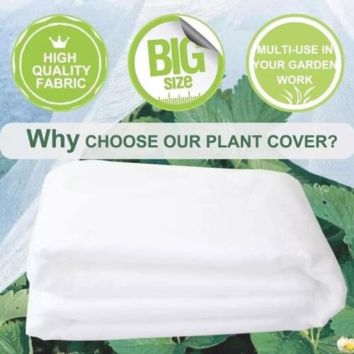 1.6x9m Mulch Film Non-woven Fabric White Plastic Ground Cover Film Frost Protection Keep Warm Weed Control Garden Mulch Film