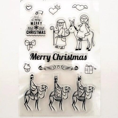 11x16cm Desert Camel Clear Stamps Transparent Seal Silicone Seal TPR Christmas Wedding Roller Stamps DIY Scrapbook Album Card