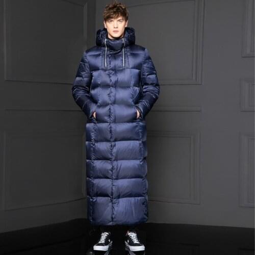2019 New Goose Down Jacket Men Long Thick Korean Mens Winter Jackets Down Coat puffer jacket Doudoune Homme KJ1335