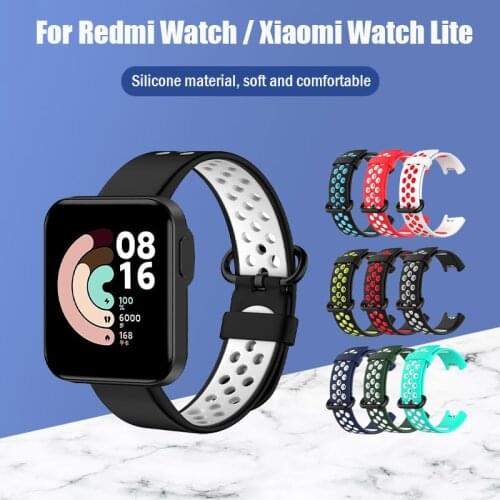 For XiaoMi Mi Watch Lite Redmi Watch Strap Sport Breathable Replacement Wrist Straps Bracelets Silicone Watch Band