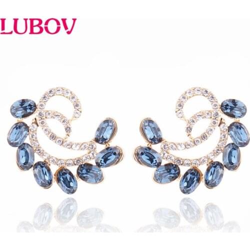 2020 Heart Shape Resin Crystal Pendant Piercing Earrings Opal Stud Earrings Hot Valentines Gift Jewelry for friend