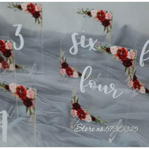 Modern Acrylic Table Numbers Wedding Table Decorations Event Decor Table Decorations Wedding Table Number Sign Acrylic Table