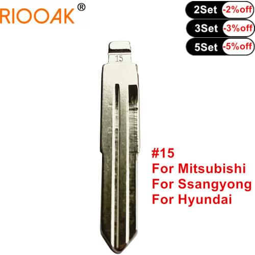 10pcs KEYDIY Metal #15 Universal Remote Key Blade KD VVDI Uncut Flip Blank For Mitsubishi Ssangyong MINI Isuzu JEEP Lada Hyundai