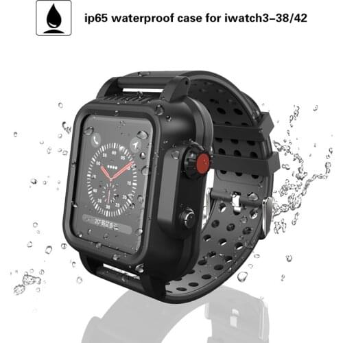 Waterproof Cover Strap For Apple Watch Series 4 3 2 Bracelet ShockProof Resistant Watch Case with Band 40mm/44mm Watchband 38/40