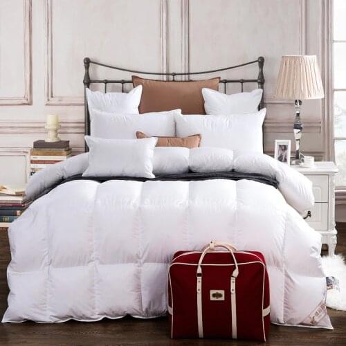3~4kg white duck/goose down winter quilt comforter blanket duvet filling cotton cover twin single queen king size #a