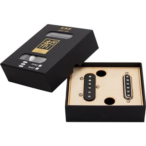 Electric Guitar Pickups Single Coil Noiseless Set Magnet Neck and Bridge Pickup 6.8K 7.8K Black Electric Guitar Replacement