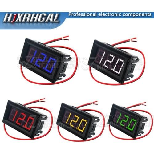 0.56 Inch Mini Red Green Blue LED Display Panel Voltage Meter Voltmeter Home Use Voltage 3 Three Digital DC 4.5V 30V 2 Wires