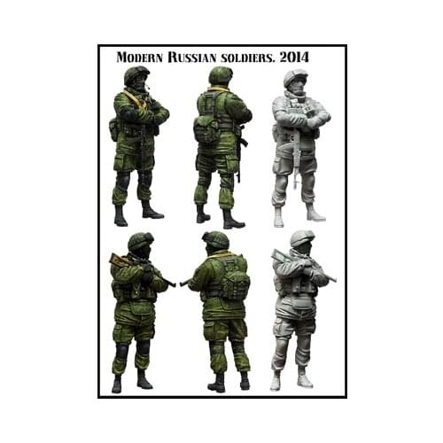 1/35 scale die-cast resin white model Russian soldier special forces model need manual coloring model free shipping
