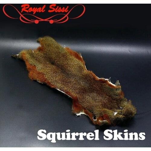 2optional colors Pine Tree squirrel whole skins fly tying hairs& furs tanned or deep grey pine squirrel fur fly tying materials