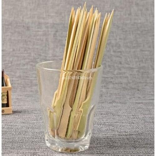 2000pcs 9 cm Bamboo Skewers Party Supplies Paddle Sticks For BBQ Grill Kebab Barbeque Fruit Toothpicks Outdoor Tools