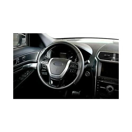 Accessories Matte Inner Steering Wheel Button Cover For Ford Explorer 2011-2018