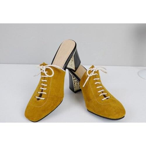 BLXQPYT Women Sandals 2021 Fashion Sexy High Heeled Slipper Lace Up Ladies Summer Party Shoes Plus Size 33-50 T718