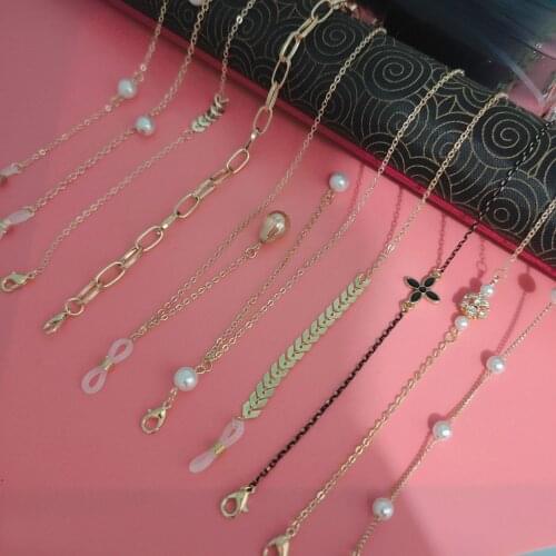 2021 Fashion Sunglasses Glasses Chains Mask Chains Trendy Accessories Eyeglass Eyewear Gold Color Chain Gift For Women Girls