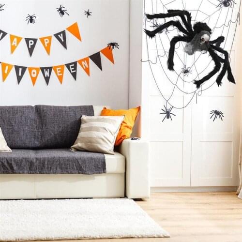 Halloween Spider Prop Skeleton Head Spider Plush Toy For Masquerade Halloween Easter Halloween Decoration Navidad Bride To Be