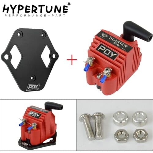 HYPERTUNE - Universal Blaster Ss 12V High Output External Male E-Core Ignition Coil With Kits Adaptor + Bracket Mount Kit
